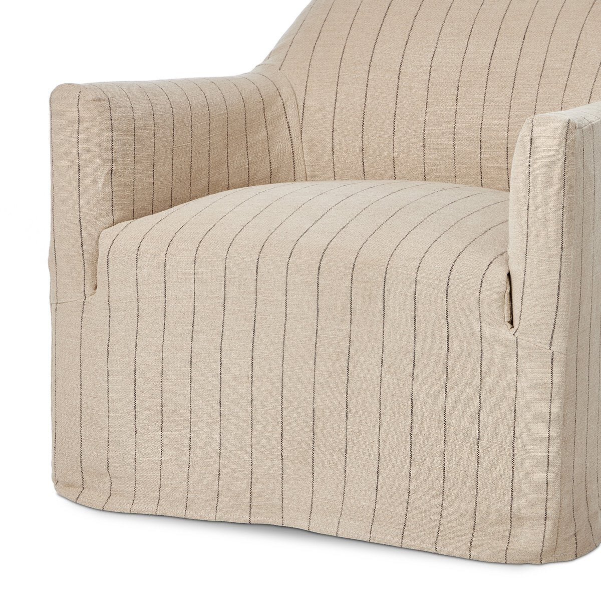 Poltrona girevole con fodera Lowell