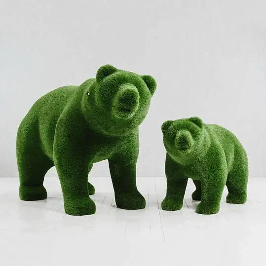 Collezione di topiaria di orso d'erba