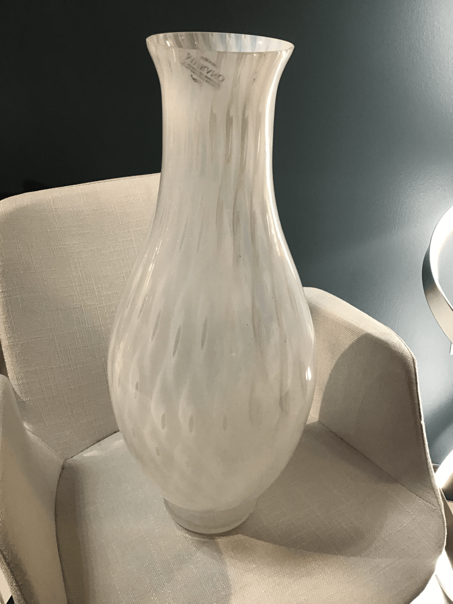 Vaso in vetro Kimono, bianco