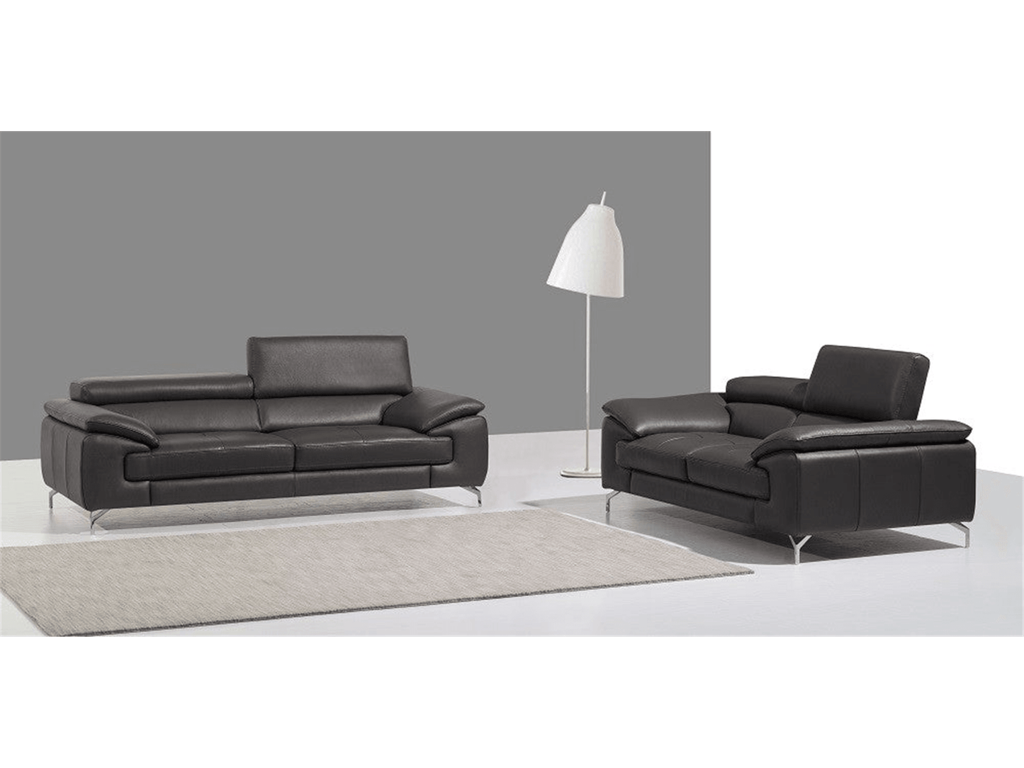 Divano Alpha Premium in pelle nera