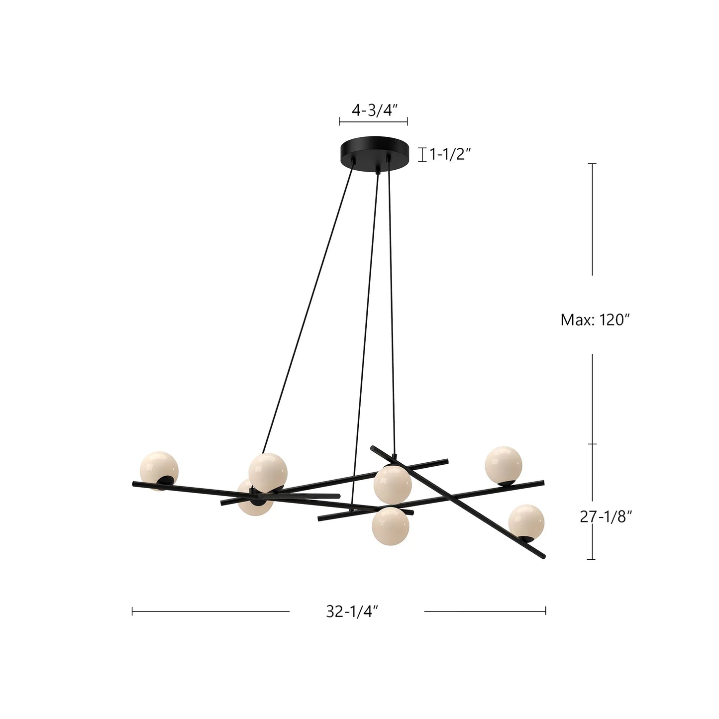 LAMPADARIO ARA 54 pollici