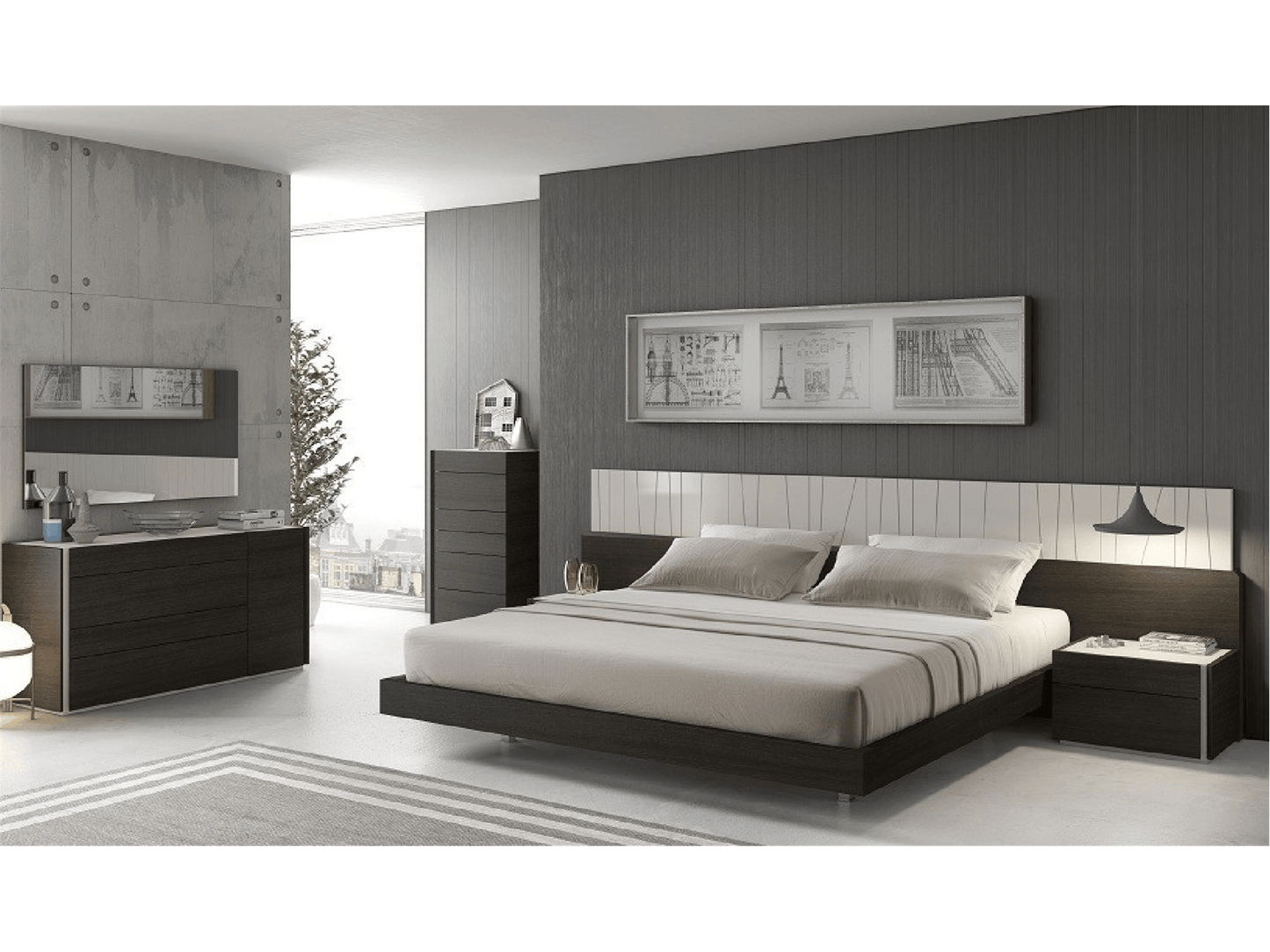 Collezione camera da letto Porto - Grigio