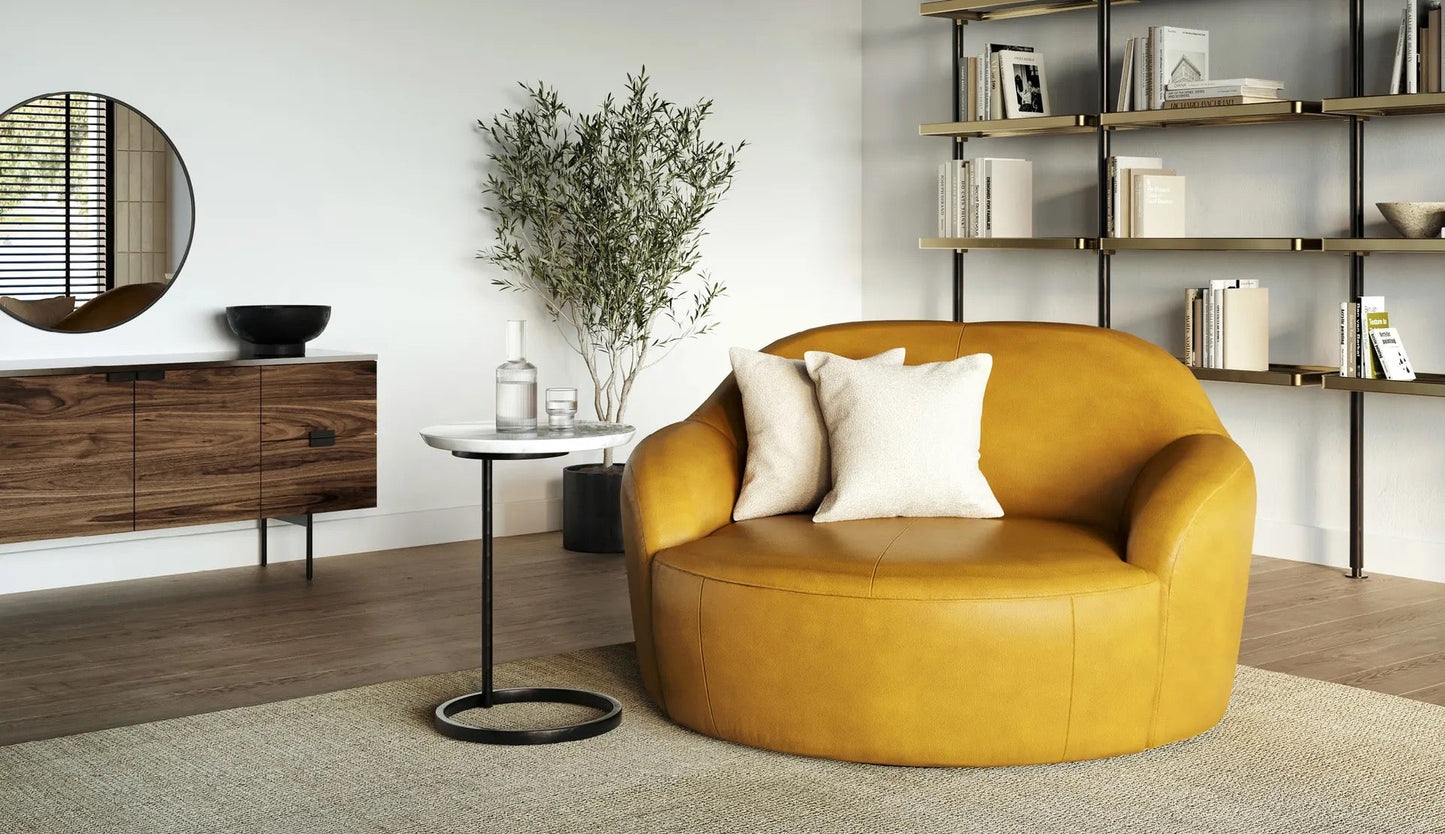Sedia girevole Graham Accent di Palliser in tessuto tecnico Hush colore MUSHROOM