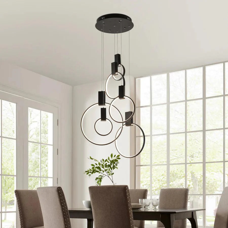 Lampadario Levy Nero