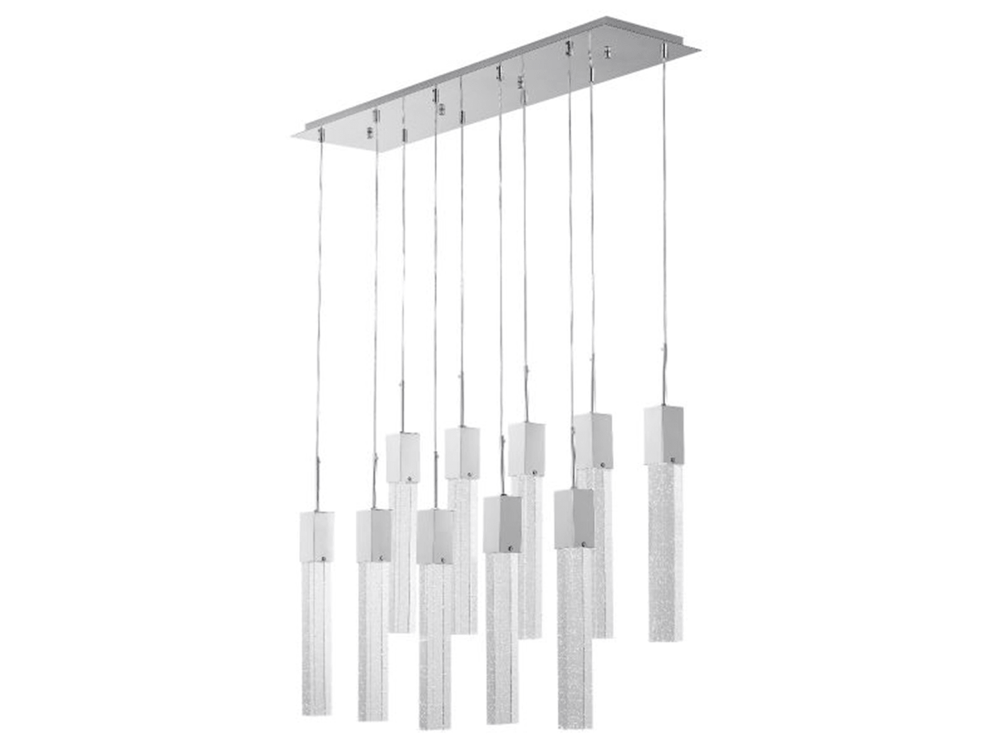Lampadario rettangolare in cristallo Kay - Lampada a sospensione XL 15