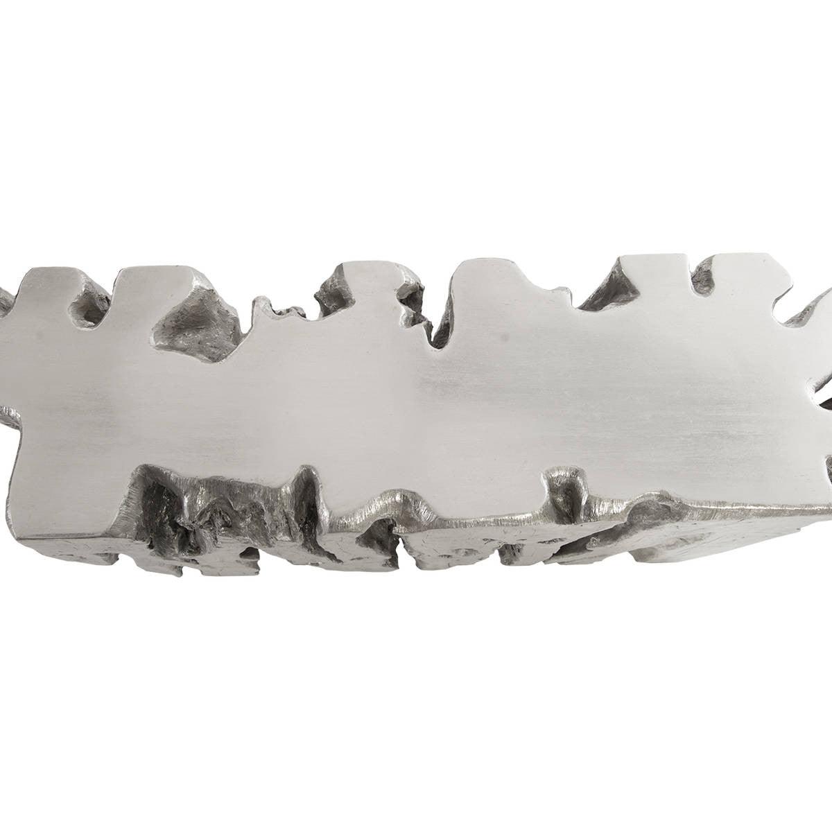 Tavolo consolle Freeform in foglia argento