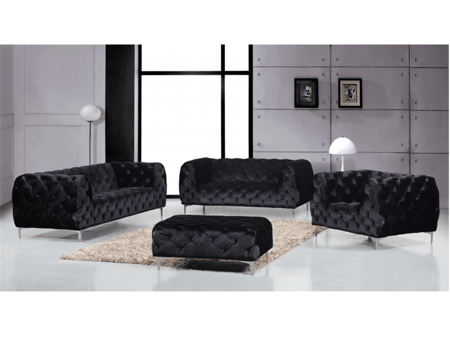 Set di divani in velluto Marcia