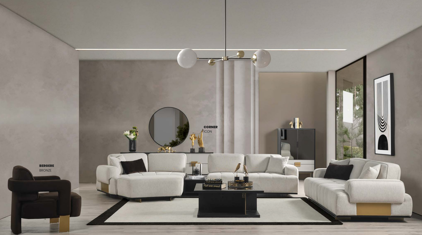 Divano in tessuto Icon 6 pezzi beige