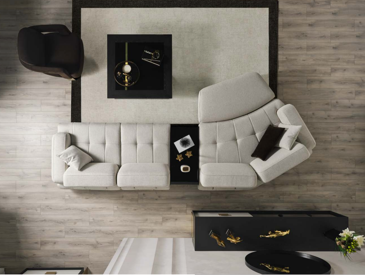 Divano in tessuto Icon 6 pezzi beige