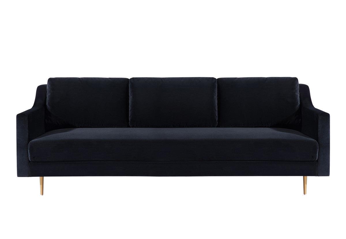 Divano in velluto nero Misha