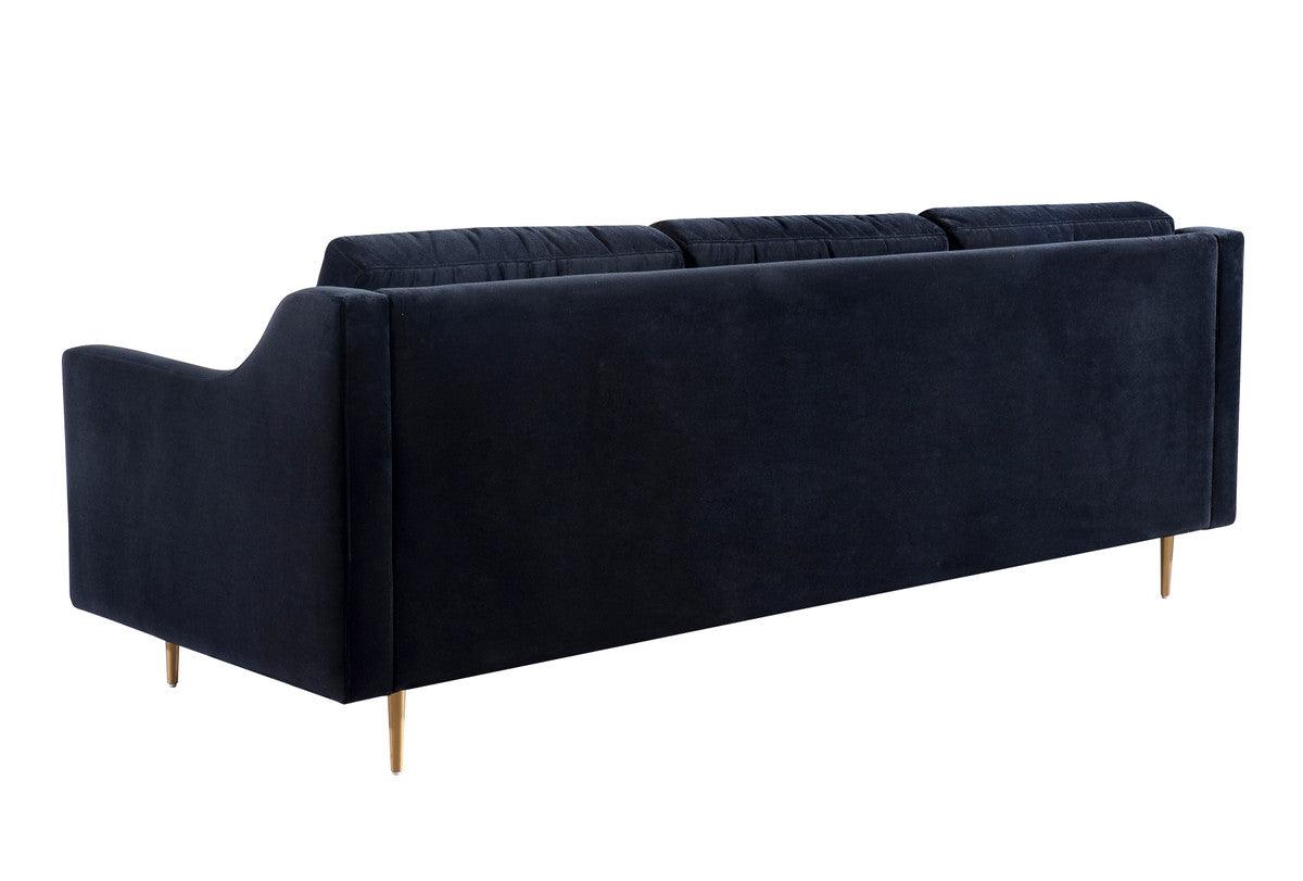 Divano in velluto nero Misha