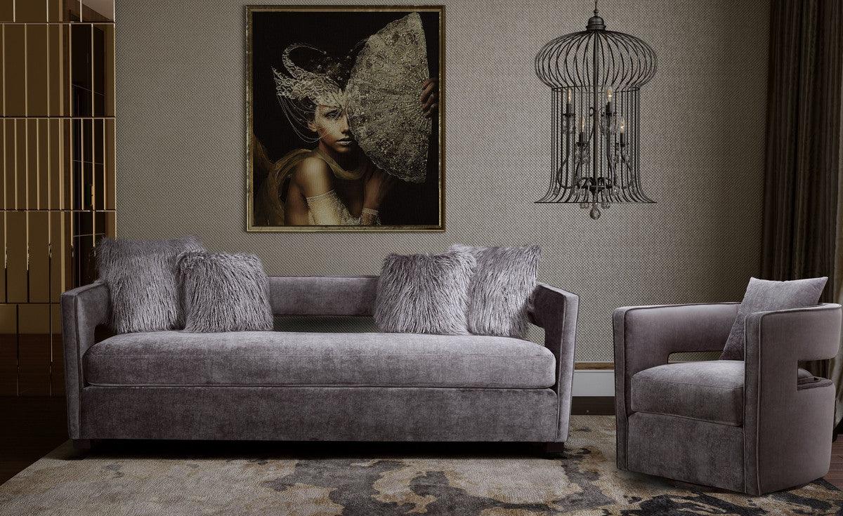 Sedia girevole Kendrick Grey