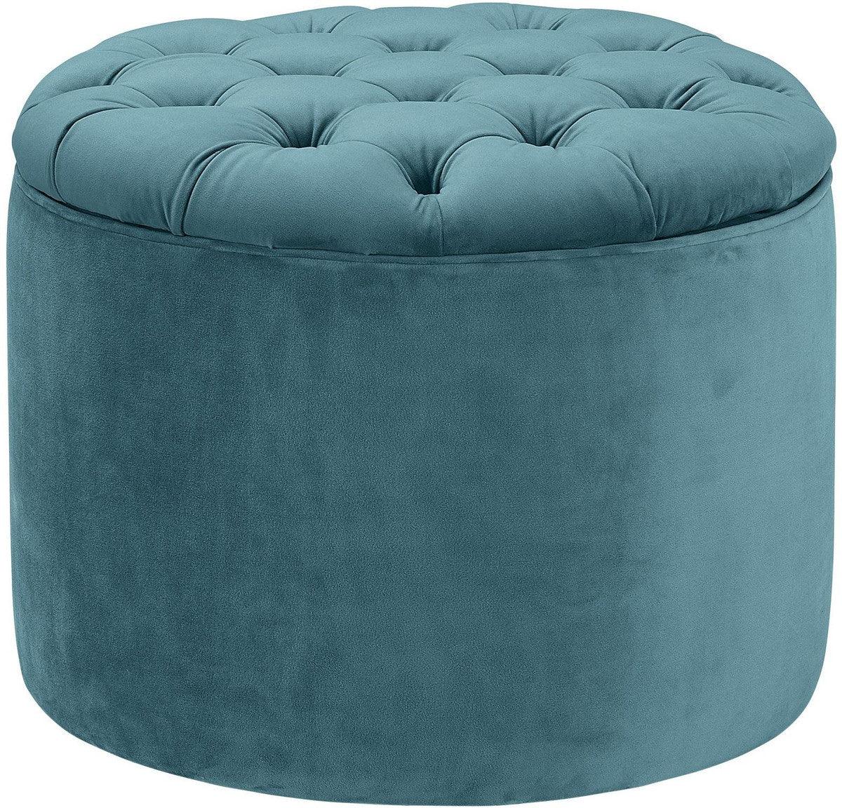 Pouf contenitore in velluto Rani