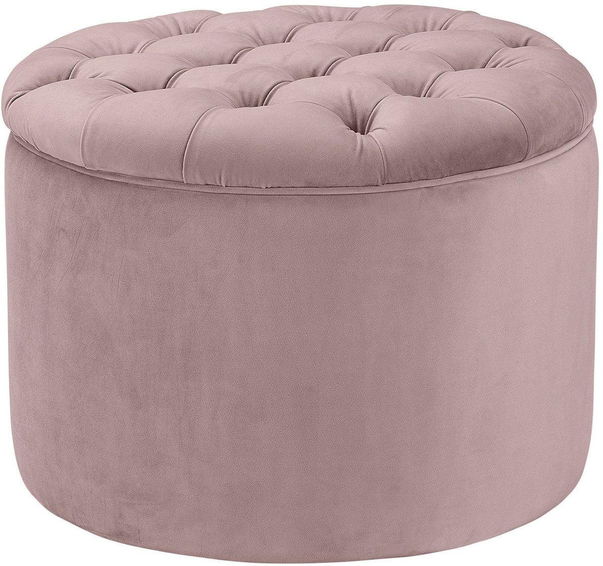 Pouf contenitore in velluto Rani