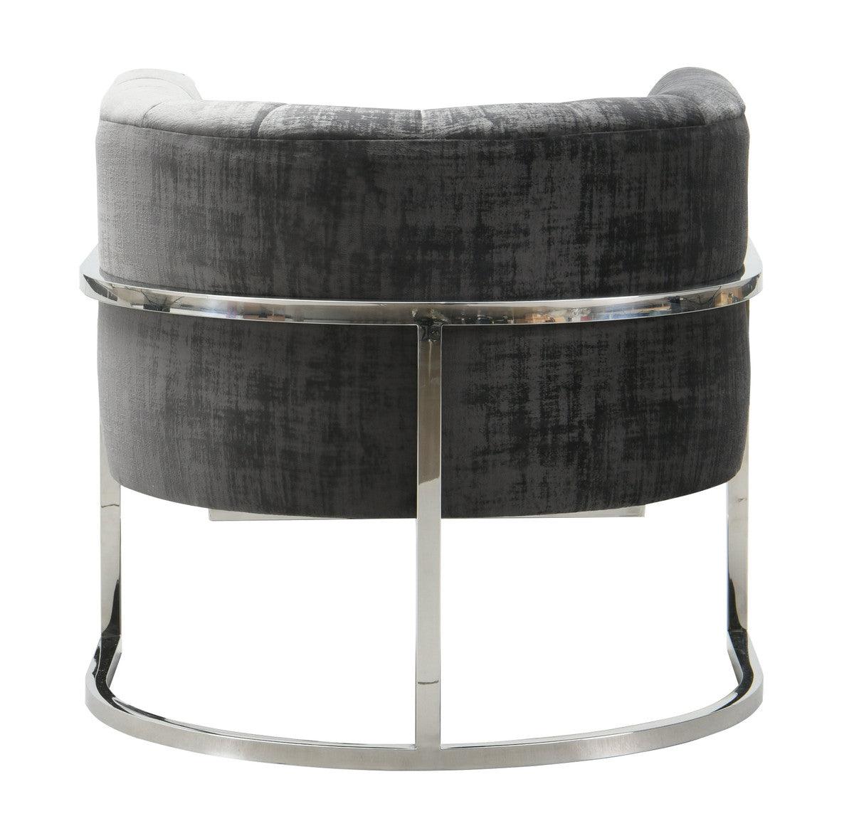 Sedia Magna Grey con base argentata