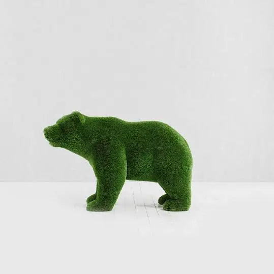 Collezione di topiaria di orso d'erba