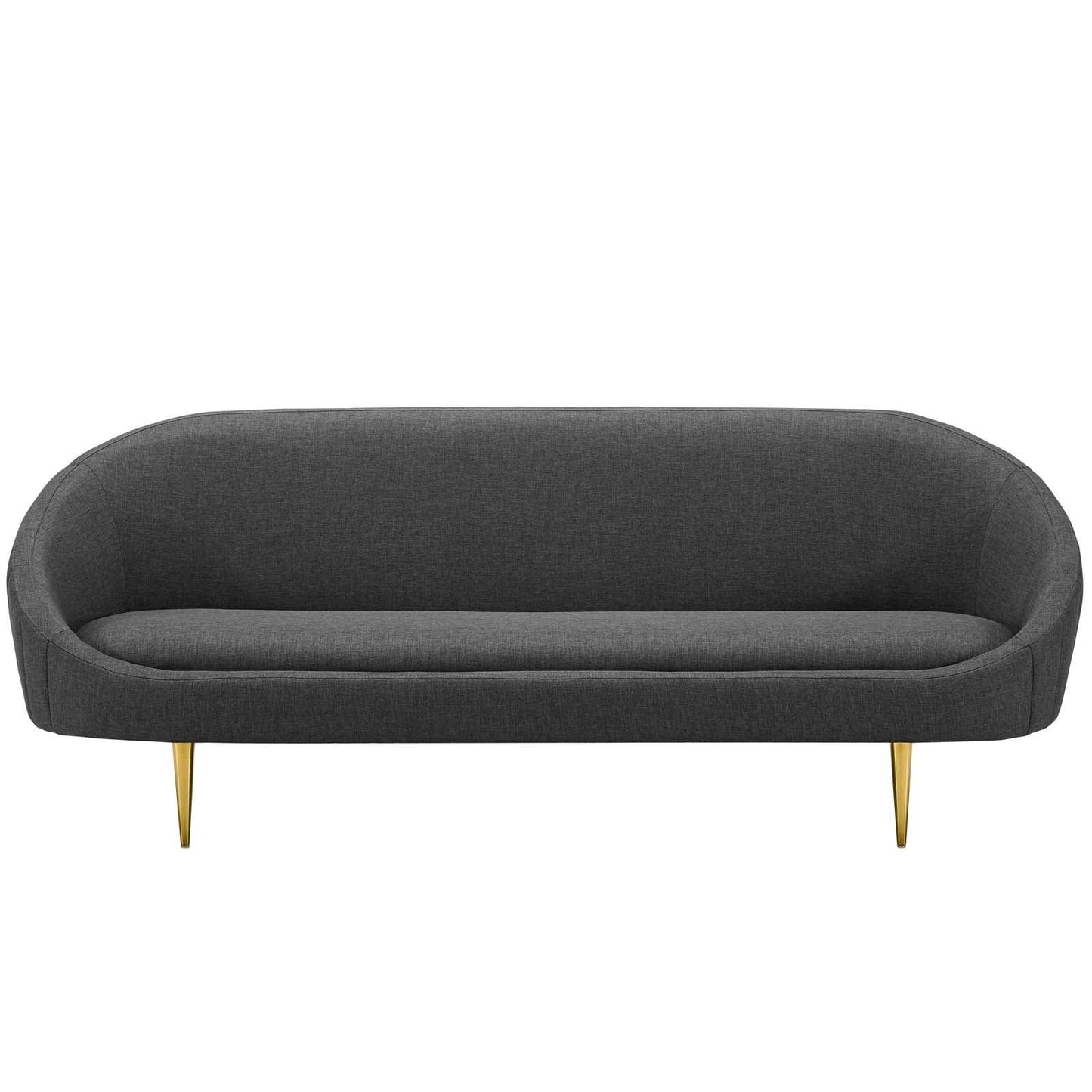 Divano Kathy Curve Back in tessuto grigio