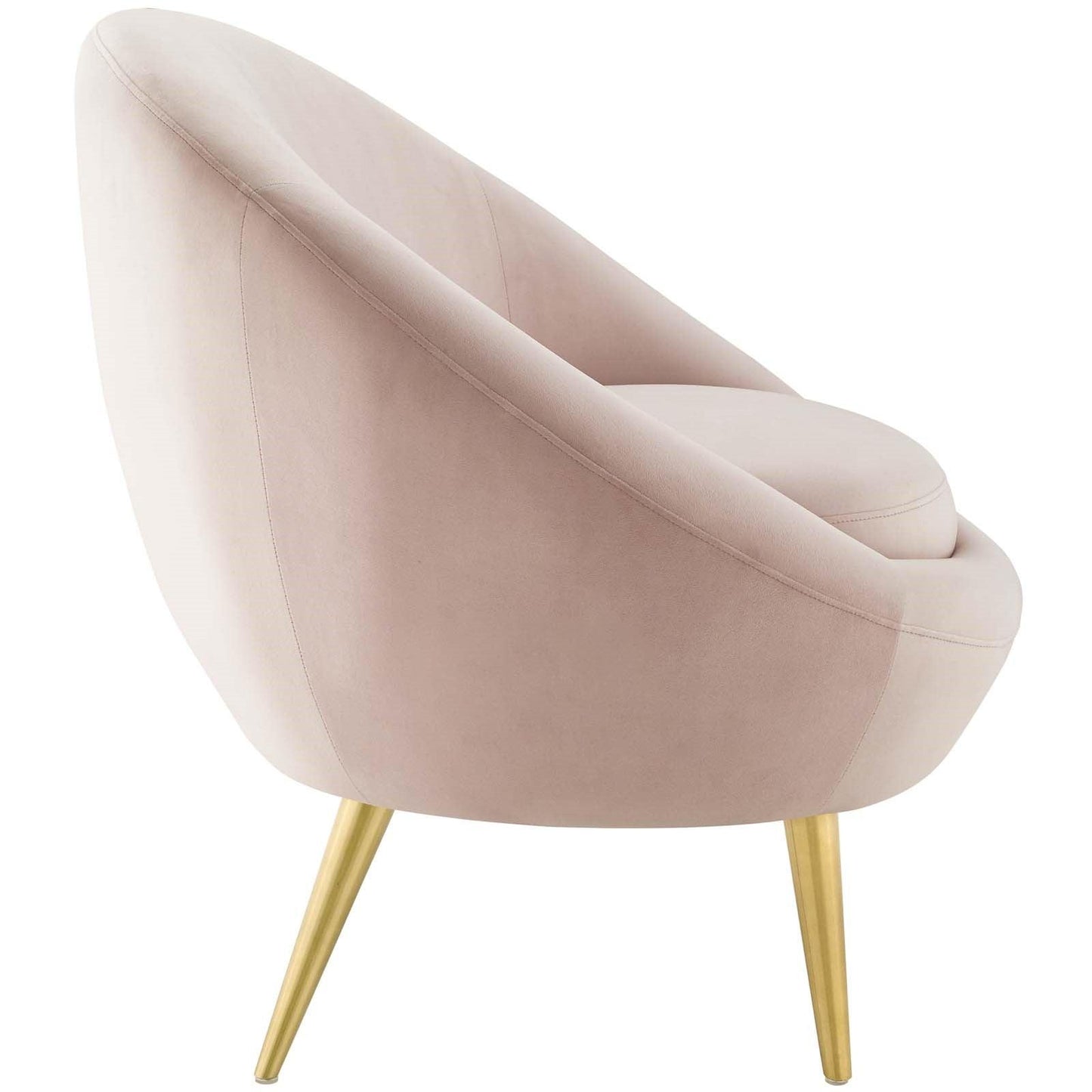 Poltrona Circa Velvet Accent in rosa