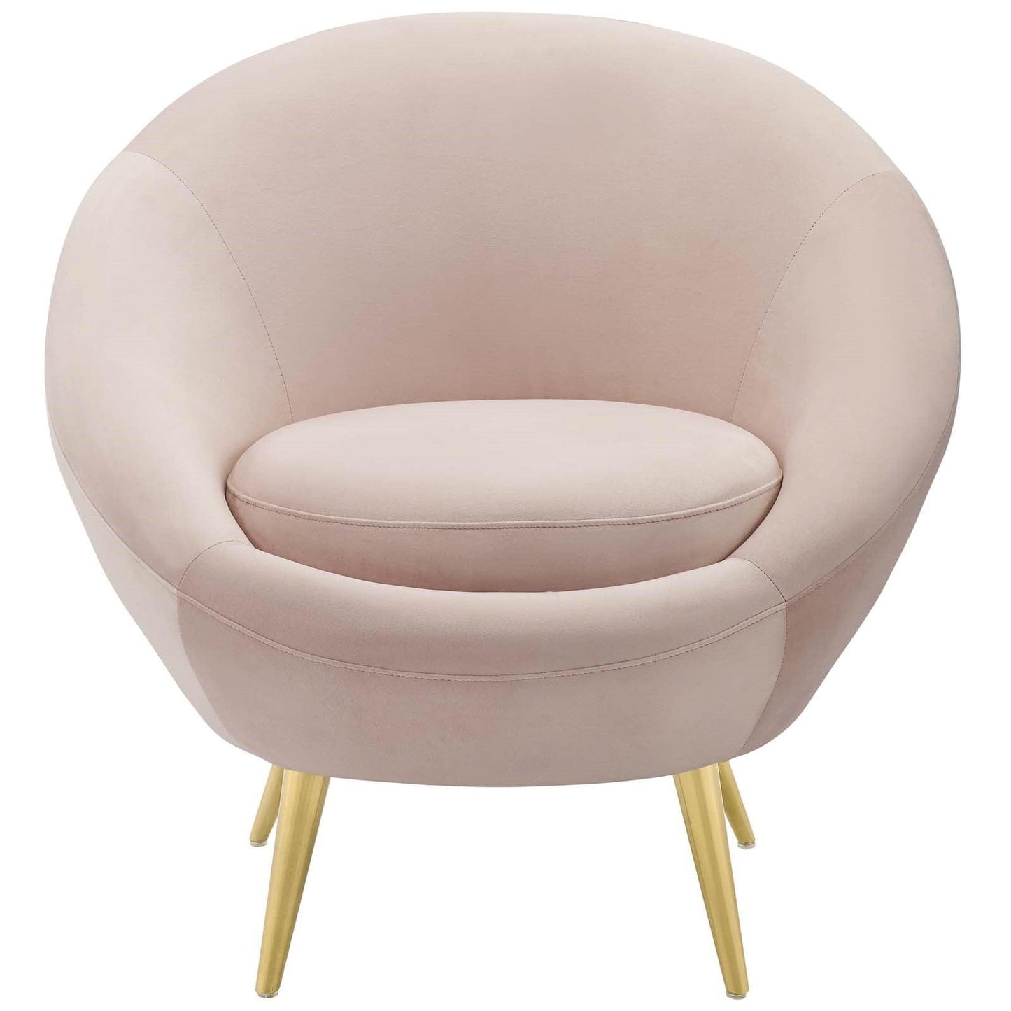 Poltrona Circa Velvet Accent in rosa