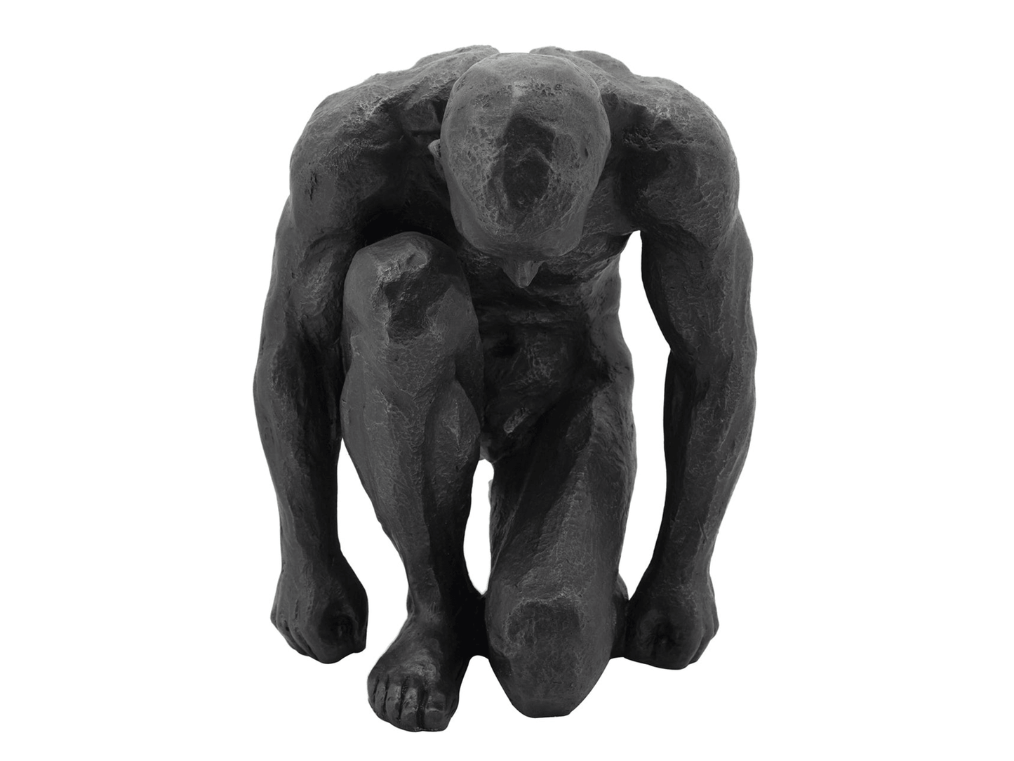 La scultura dell'uomo inginocchiato