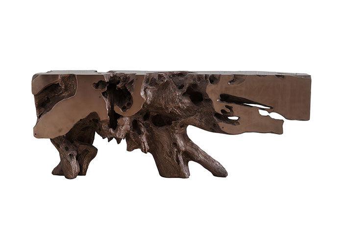 Consolle Freeform in foglia argento