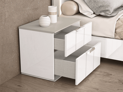 Comodino Daisy bianco