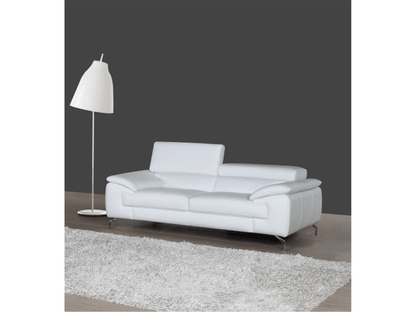 Divano in pelle Alpha bianco