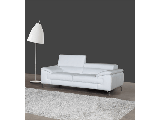 Divano in pelle Alpha bianco