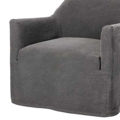 Poltrona girevole con fodera Lowell