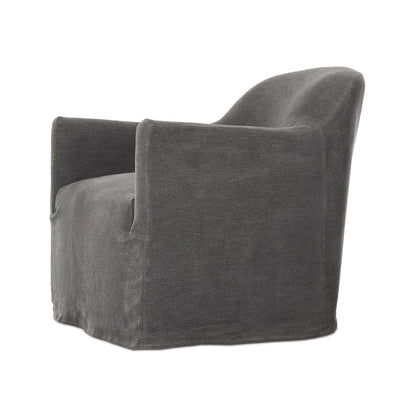 Poltrona girevole con fodera Lowell