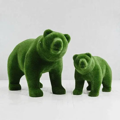 Collezione di topiaria di orso d'erba