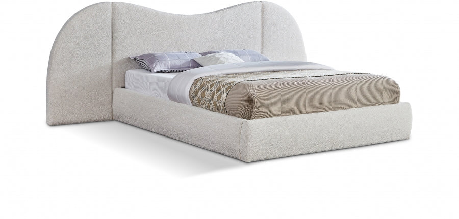 Letto imbottito in tessuto Ever Boucle