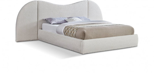 Letto imbottito in tessuto Ever Boucle