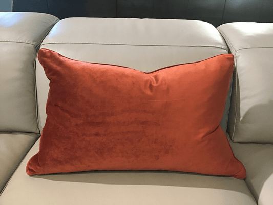 Cuscino rettangolare Elite Home, velluto arancione