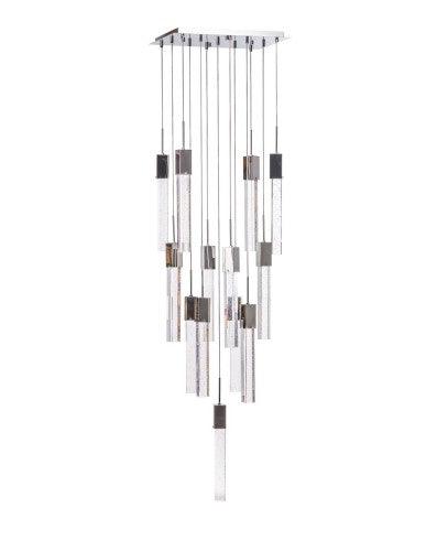 KAY - CASCATA DI LUCI LED - PENDENTI IN CRISTALLO QUADRATI