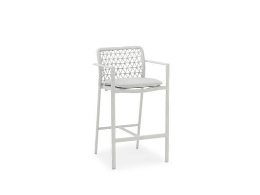 Sgabello da bar Amberly in grigio chiaro