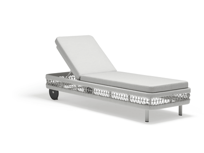 Chaise longue Amberly in grigio chiaro