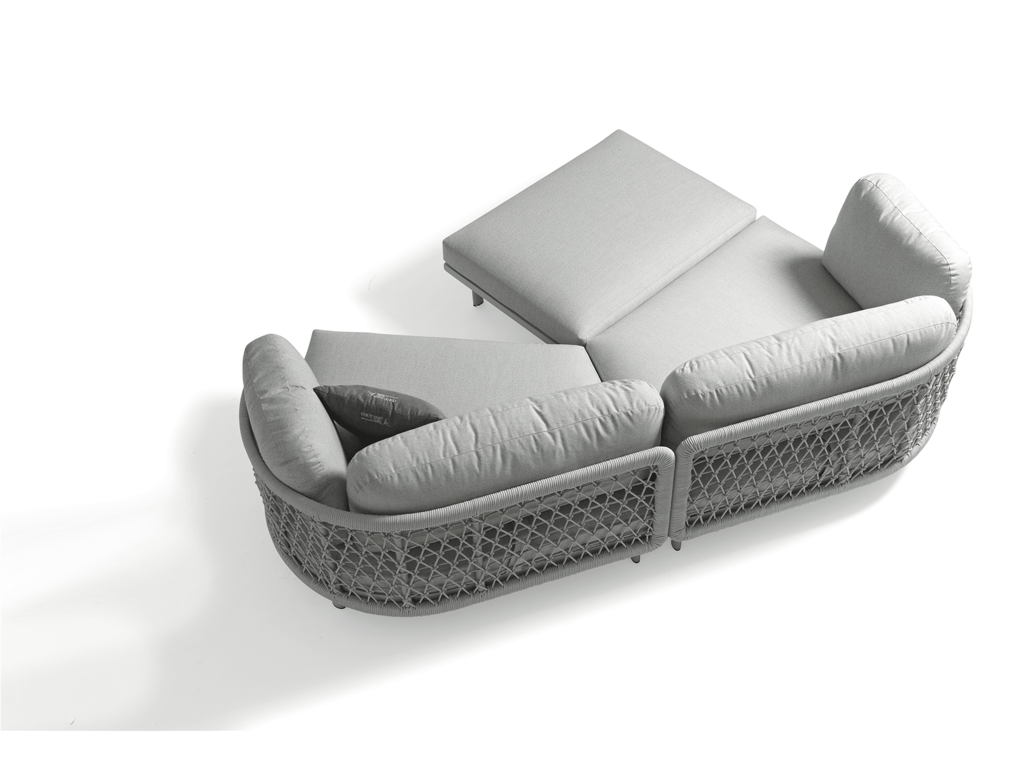 Pouf da esterno Amberly in grigio chiaro