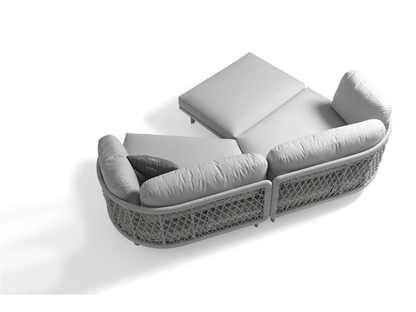 Pouf da esterno Amberly in grigio chiaro