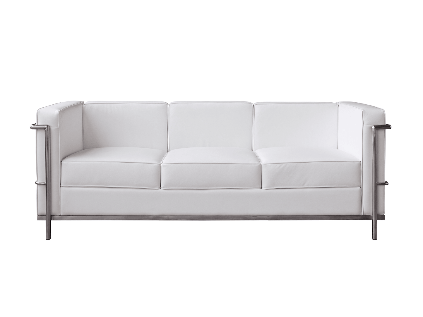 Divano in pelle italiana Optimum in bianco