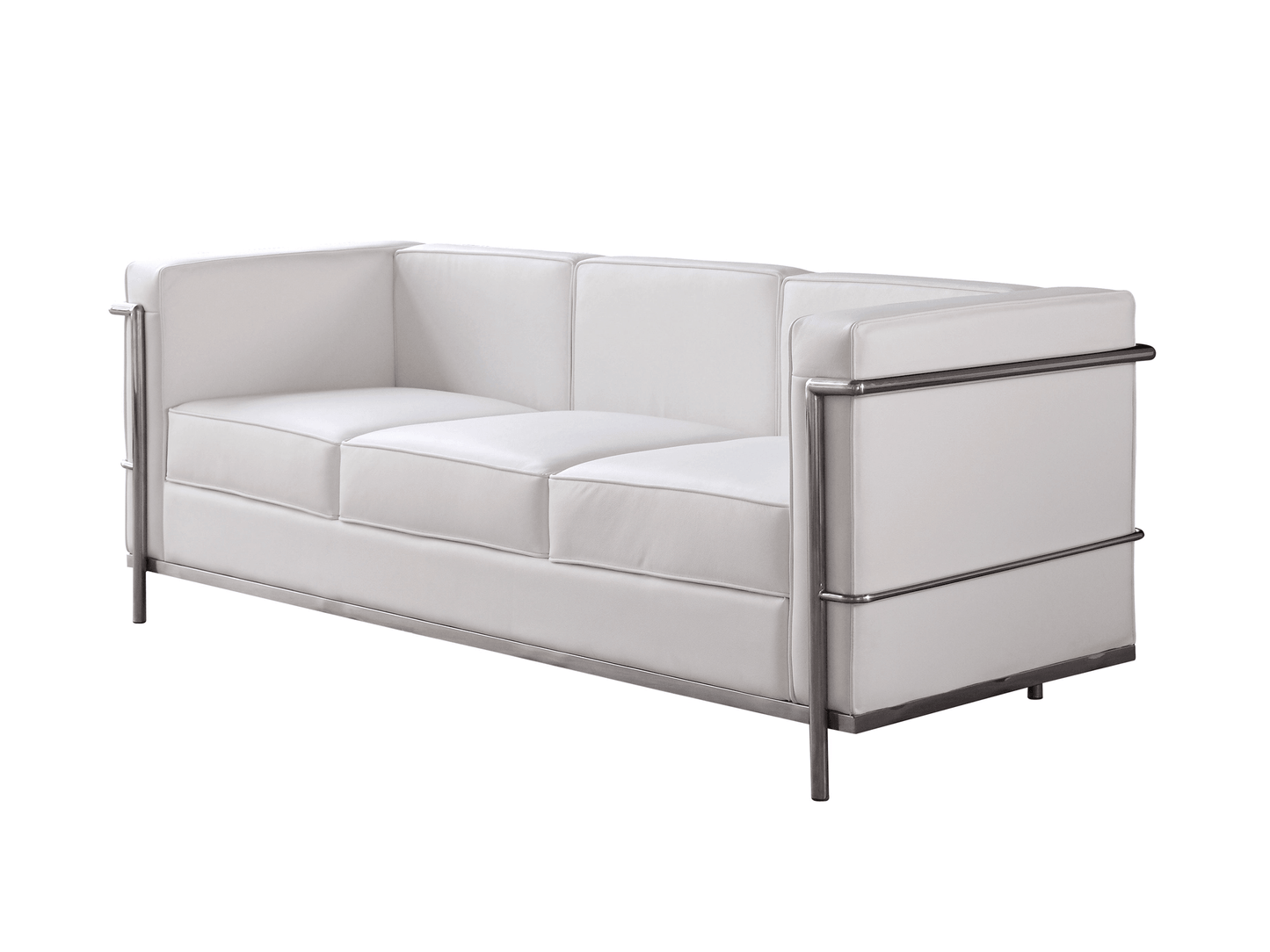 Divano in pelle italiana Optimum in bianco