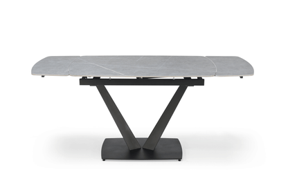 Set da pranzo Niah - piano grigio gambe nere - con 4 sedie