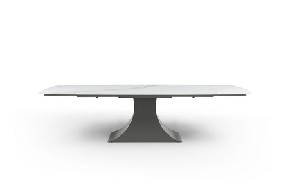 Tavolo da pranzo Elegance - piano in ceramica bianca