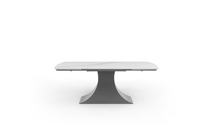 Tavolo da pranzo Elegance - piano in ceramica bianca