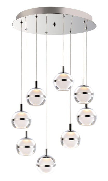 LAMPADA A SOSPENSIONE A LED A 8 LUCI SWAN