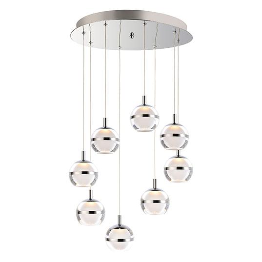 LAMPADA A SOSPENSIONE A LED A 8 LUCI SWAN