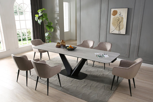 Tavolo da pranzo in ceramica Arlen da 71-103 pollici