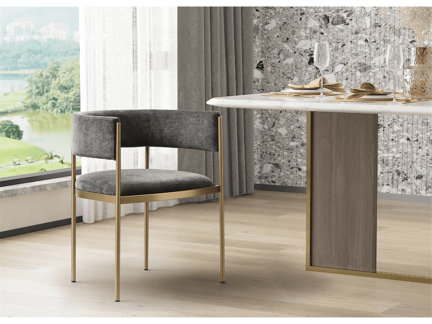 Poltrona da pranzo Elfrida: set da 2