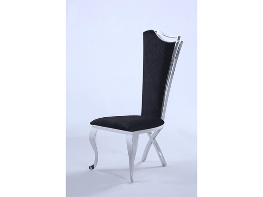 Sedia da pranzo Nadine con rivestimento nero