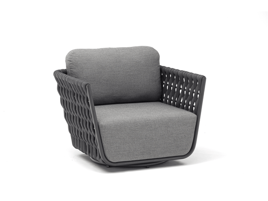 Sedia girevole Ayla in grigio scuro